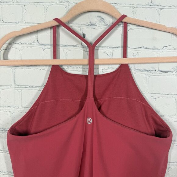 Lululemon Power Y Tank Top Size 8 Orange Racer Back Athleisure Athletic Gym - Picture 7 of 10
